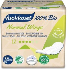 Higieniniai paketai Vuokkoset Normal Wings, 12 vnt. kaina ir informacija | Tamponai, higieniniai paketai, įklotai | pigu.lt