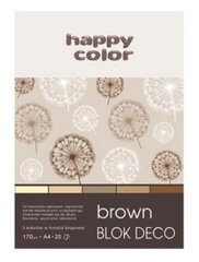 Kartonas Happy Color Deco Brown A4/20l.170g kaina ir informacija | Sąsiuviniai ir popieriaus prekės | pigu.lt