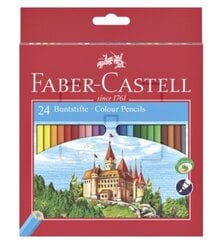 Spalvoti pieštukai Faber-Castell Castle, 24 spalvos kaina ir informacija | Piešimo, tapybos, lipdymo reikmenys | pigu.lt