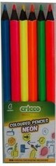 Цветные карандаши Cricco, яркие неоновые, 6 цветов цена и информация | Принадлежности для рисования, лепки | pigu.lt