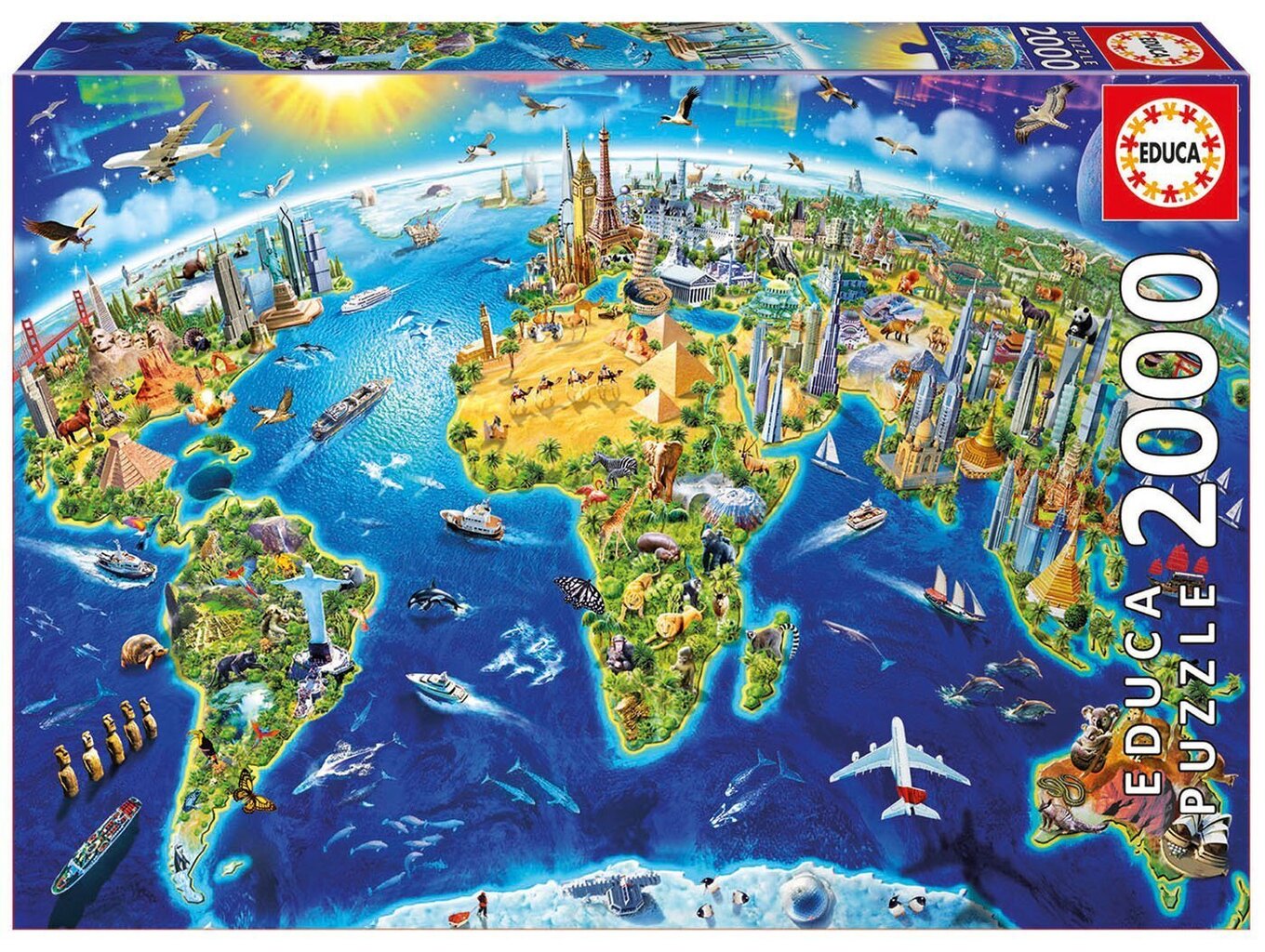 Dėlionė pasaulio žemėlapis, 2000 detalių цена и информация | Dėlionės (puzzle) | pigu.lt