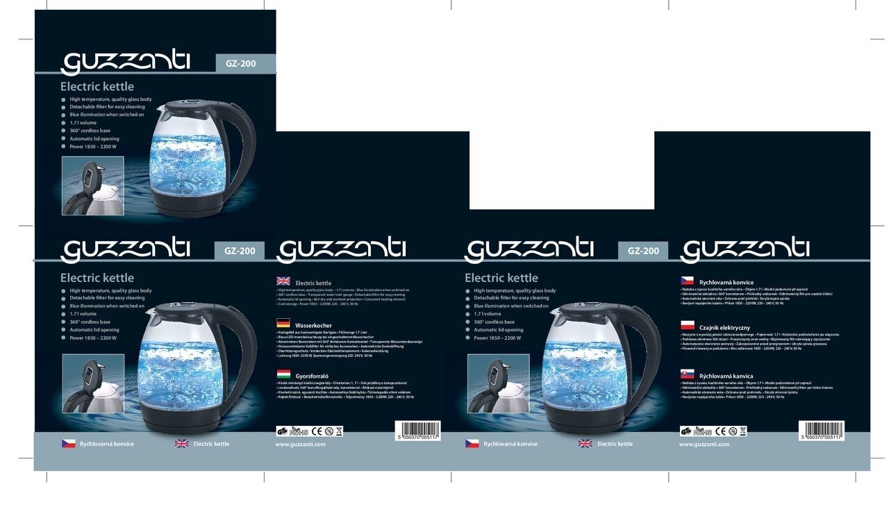 Guzzanti GZ-200 kaina ir informacija | Virduliai | pigu.lt