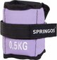Svoriai rankoms ir kojoms Springos 2 x 0.5 kg, violetiniai kaina ir informacija | Svoriai, svarmenys, štangos | pigu.lt