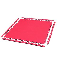 Apsauginis kilimėlis Springos, 100x100x2cm, raudonas kaina ir informacija | Treniruoklių priedai ir aksesuarai | pigu.lt