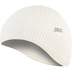 Аква-спид Бомбастическая плавательная шапочка 05 104, белый цена и информация | Шапочки для плавания | pigu.lt