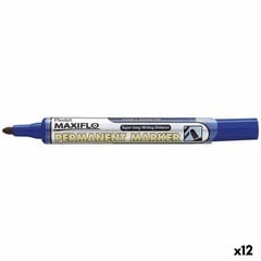Стойкий маркер Pentel Maxiflo NLF50, синий, 12 шт. цена и информация | Письменные принадлежности | pigu.lt