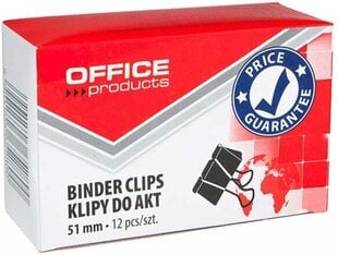 Зажимы Office Products, 51 мм, 12 шт. цена и информация | Kanceliarinės prekės | pigu.lt