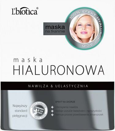 Hialurono kaukė - Intensyvus drėkinimas Lbiotica, 23ml цена и информация | Veido kaukės, paakių kaukės | pigu.lt