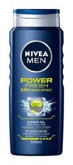 Гель для душа Nivea men Power Fresh, 500 мл цена и информация | Масла, гели для душа | pigu.lt