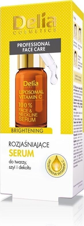 Skaistinantis veido ir kaklo serumas su liposominiu vitaminu C Delia Cosmetics Liposomal Vitamin C, 10ml kaina ir informacija | Veido aliejai, serumai | pigu.lt