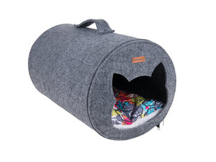 Amiplay guolis-būda Hygge Tunnel Quick Grey, 31x46x31 cm цена и информация | Лежаки, домики | pigu.lt