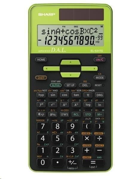 Skaičiuotuvas Sharp EL-531TG, žalias kaina ir informacija | Kanceliarinės prekės | pigu.lt