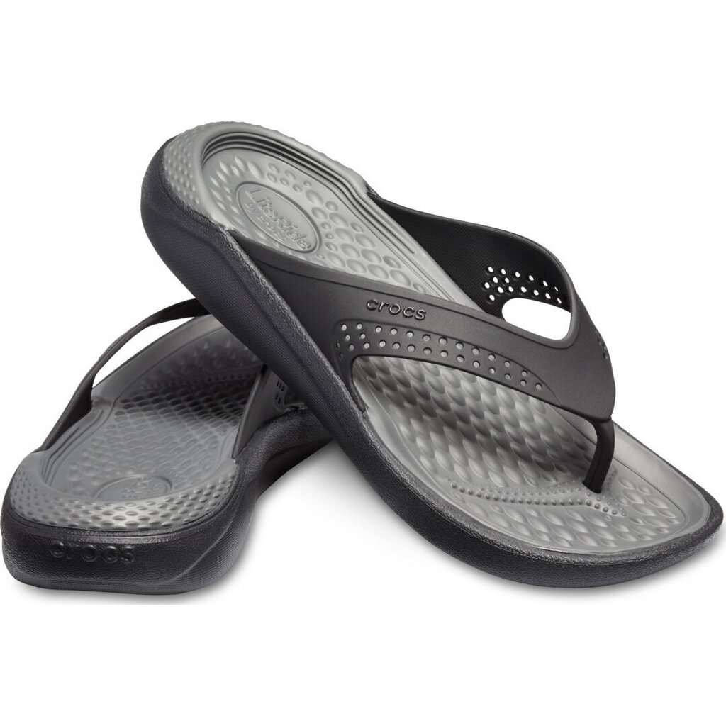 Crocs™ unisex šlepetės LiteRide Flip, juodos kaina ir informacija | Šlepetės moterims | pigu.lt