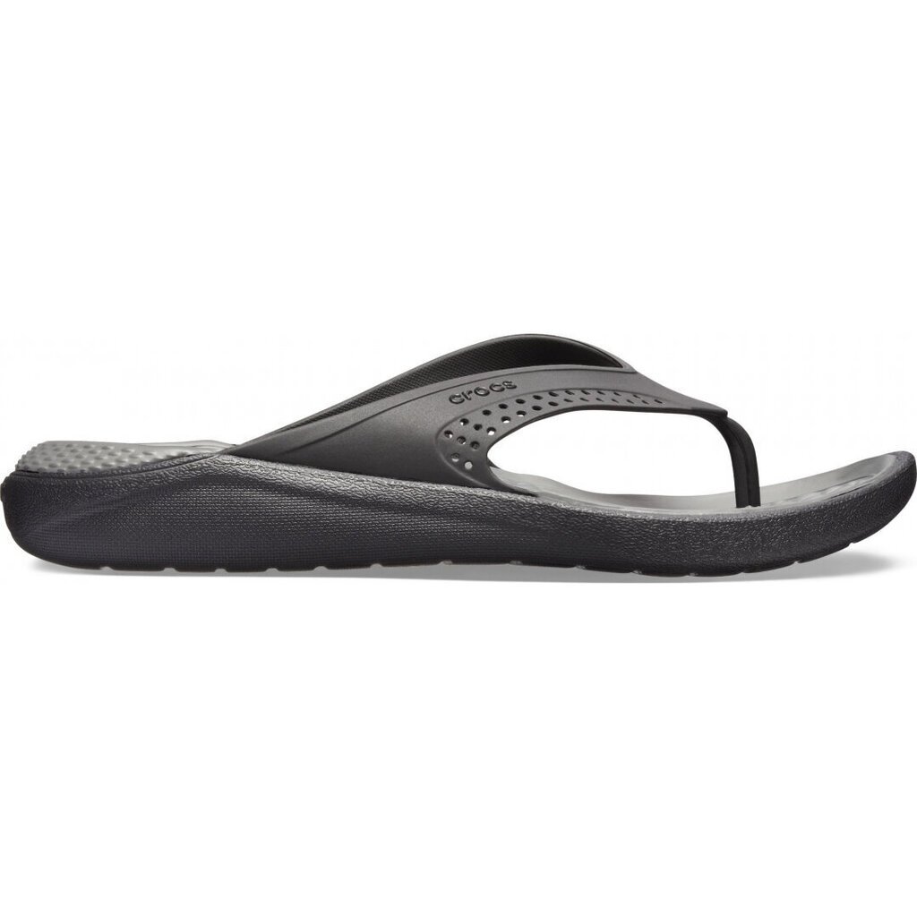 Crocs™ unisex šlepetės LiteRide Flip, juodos kaina ir informacija | Šlepetės moterims | pigu.lt