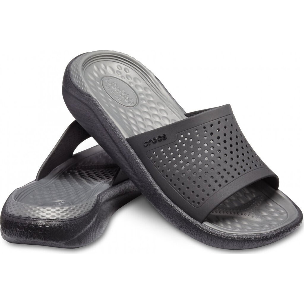 Crocs™ moteriškos šlepetės LiteRide Slide, juodos kaina ir informacija | Šlepetės moterims | pigu.lt