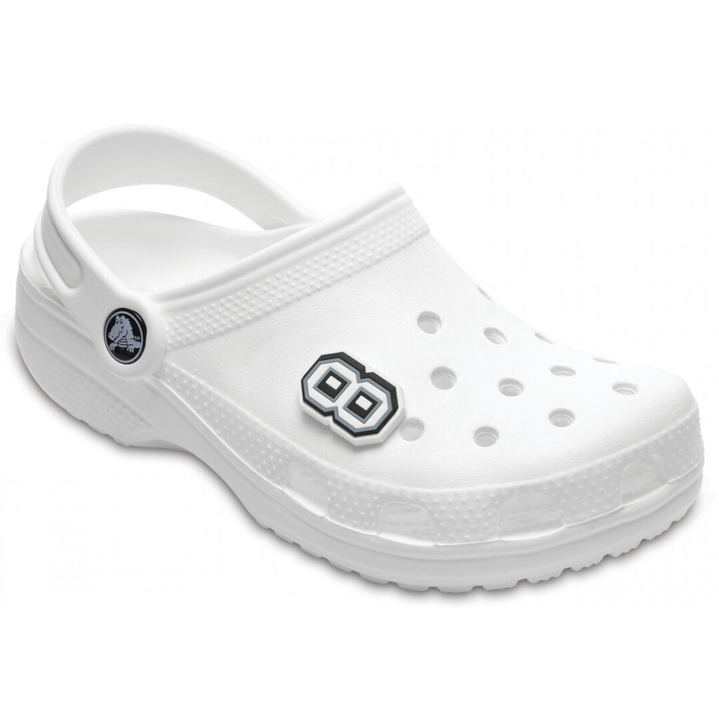 Ženkliukas klumpėms Crocs™ Crocs JIBBITZ B&W NUMBER 8 kaina ir informacija | Guminės klumpės vaikams | pigu.lt