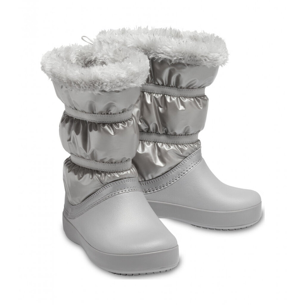 Aulinukai mergaitėms Crocs™ Crocband LodgePoint Metallic Boot Girl's kaina ir informacija | Aulinukai vaikams | pigu.lt