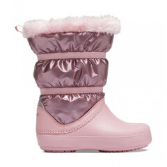 Aulinukai mergaitėms Crocs™ Crocband LodgePoint Metallic Boot Girl's kaina ir informacija | Aulinukai vaikams | pigu.lt