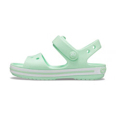 Сандалии Crocs™ для девочки Crocband Sandal Kids, зеленые цена и информация | Детские сандали | pigu.lt