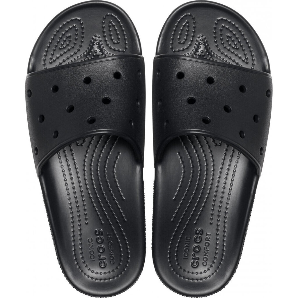 Crocs™ moteriškos šlepetės Classic Slide 206171, juodos kaina ir informacija | Šlepetės moterims | pigu.lt