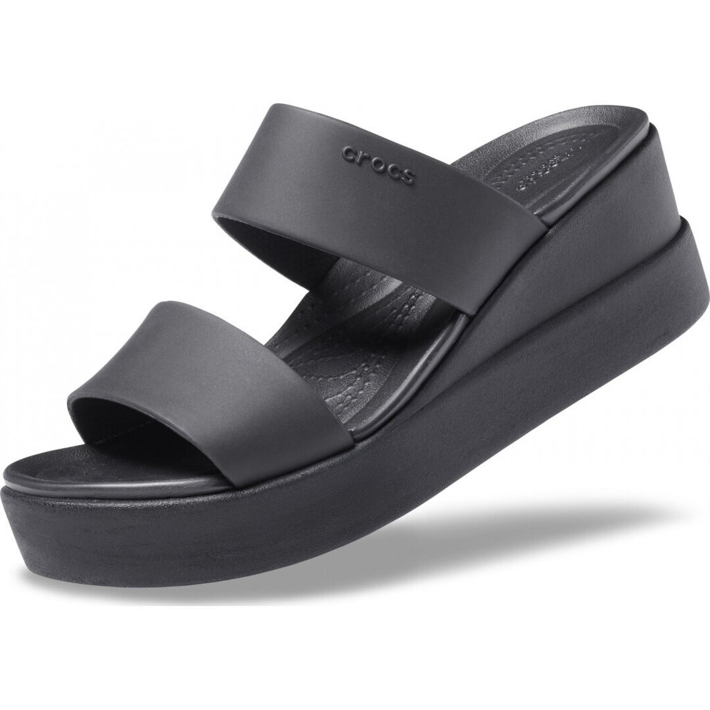 Crocs™ moteriškos basutės Brooklyn Mid Wedge, juodos kaina ir informacija | Basutės moterims | pigu.lt