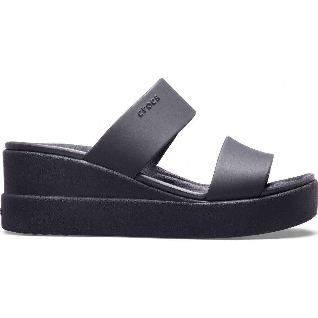 Crocs™ moteriškos basutės Brooklyn Mid Wedge, juodos kaina ir informacija | Basutės moterims | pigu.lt