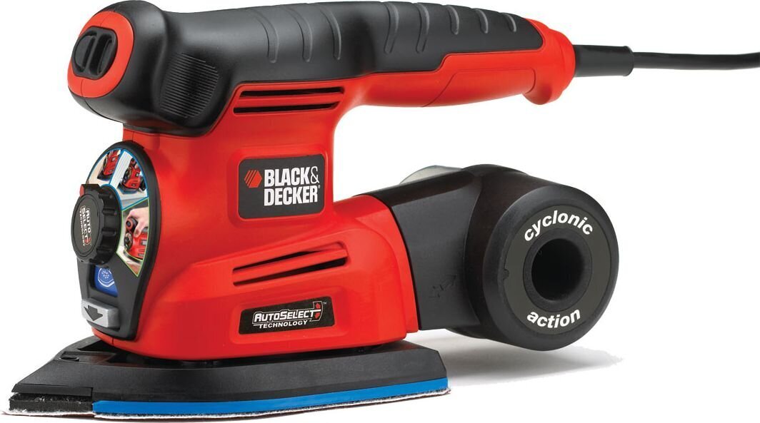 Trikampis šlifuoklis Black&Decker KA 280 4in1 su aksesuarais KA280 kaina ir informacija | Šlifuokliai | pigu.lt