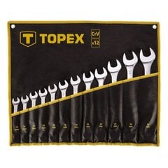 Raktų rinkinys Topex, 13-32mm, 13vnt. kaina ir informacija | Mechaniniai įrankiai | pigu.lt