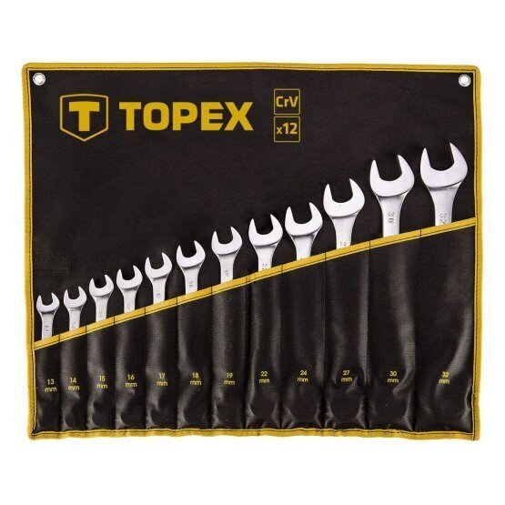 Raktų rinkinys Topex, 13-32mm, 13vnt. цена и информация | Mechaniniai įrankiai | pigu.lt