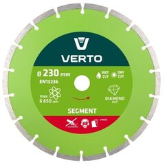 Segmentuotas Deimantinis diskas Verto, 230 mm kaina ir informacija | Šlifuokliai | pigu.lt