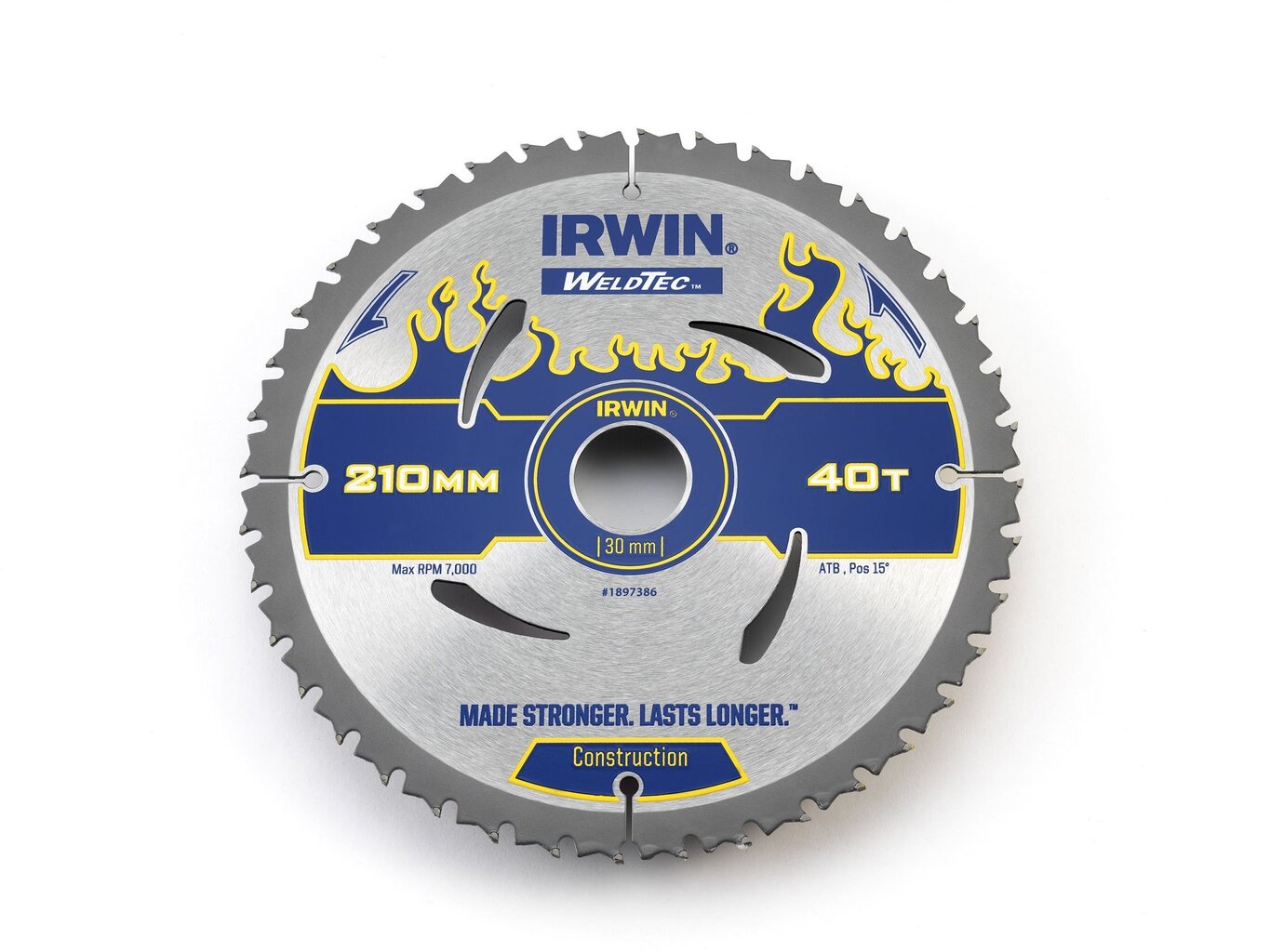 Pjovimo diskas Irwin Weltec 210x30(20)x40T 2,4 mm ATB kaina ir informacija | Mechaniniai įrankiai | pigu.lt