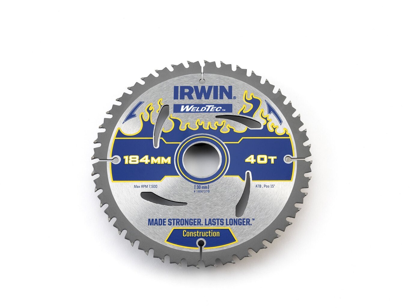 Pjovimo diskas Irwin Weldtec 184x30(20)x40T 2,4 mm ATB kaina ir informacija | Mechaniniai įrankiai | pigu.lt