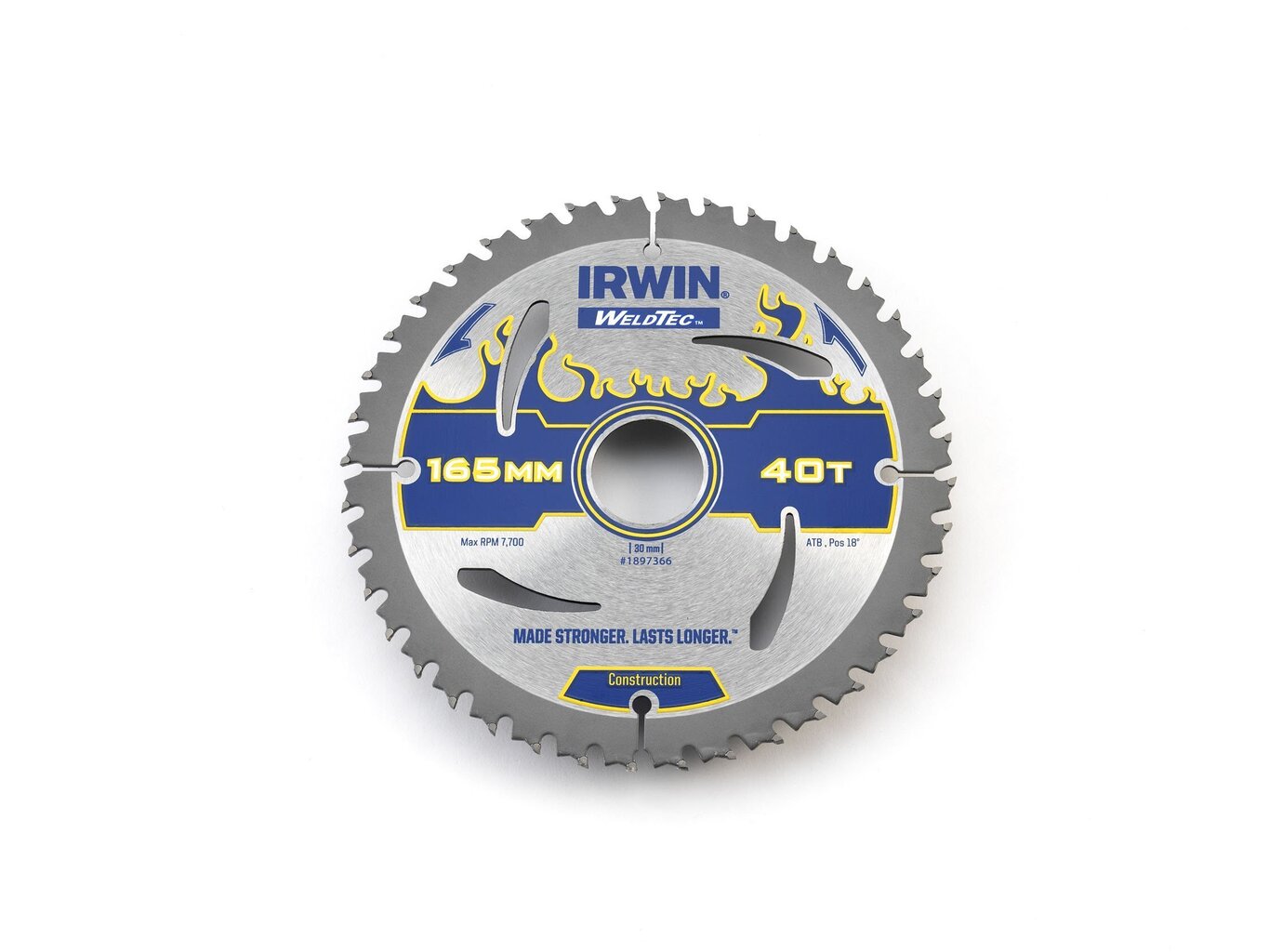 Pjovimo diskas Irwin Weldtec 165x30(20)x40T 2,4 mm ATB цена и информация | Mechaniniai įrankiai | pigu.lt