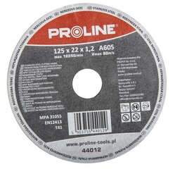 Nerūdijančio plieno pjovimo diskas Pro-Line T41 A60S, 115x1,2 mm kaina ir informacija | Mechaniniai įrankiai | pigu.lt