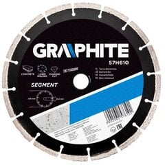 Алмазный диск GRAPHITE SEGMENT 230 x 22,2 мм цена и информация | Шлифовальные машины | pigu.lt