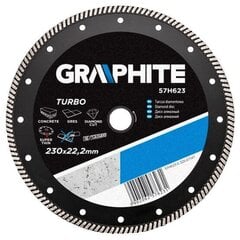 Алмазный пильный диск Graphite, 230 х 22.2 мм  цена и информация | Шлифовальные машины | pigu.lt