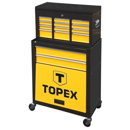 Įrankių vežimėlis Topex, 2 stalčiai + prailginimas kaina ir informacija | Įrankių dėžės, laikikliai | pigu.lt