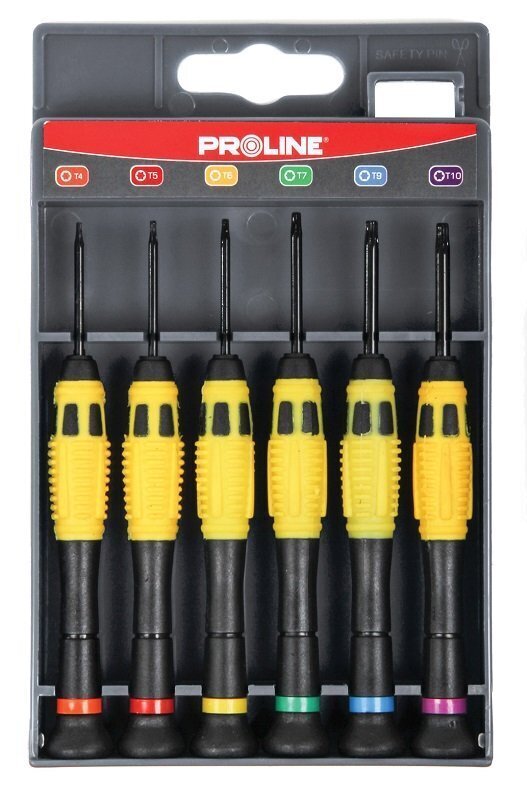 Atsuktuvų rinkinys Proline Torx T4-T10, 6 vnt kaina ir informacija | Mechaniniai įrankiai | pigu.lt