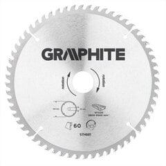 Medienos pjovimo diskas Graphite, 216x30x3,2mm 60z. kaina ir informacija | Mechaniniai įrankiai | pigu.lt