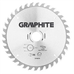 Medienos pjovimo diskas Graphite, 216x30x3,2mm 36z. kaina ir informacija | Mechaniniai įrankiai | pigu.lt