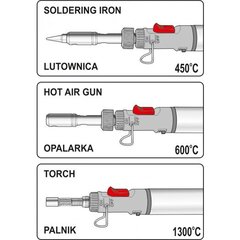 3IN1 Jootekolb / tõrvik / kuumaõhu puhur TR-73410 цена и информация | Сварочные аппараты, паяльники | pigu.lt