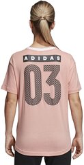 Блуза Adidas Number 03 Pink Black цена и информация | Футболка женская | pigu.lt