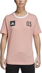 Блуза Adidas Number 03 Pink Black цена и информация | Женские футболки | pigu.lt