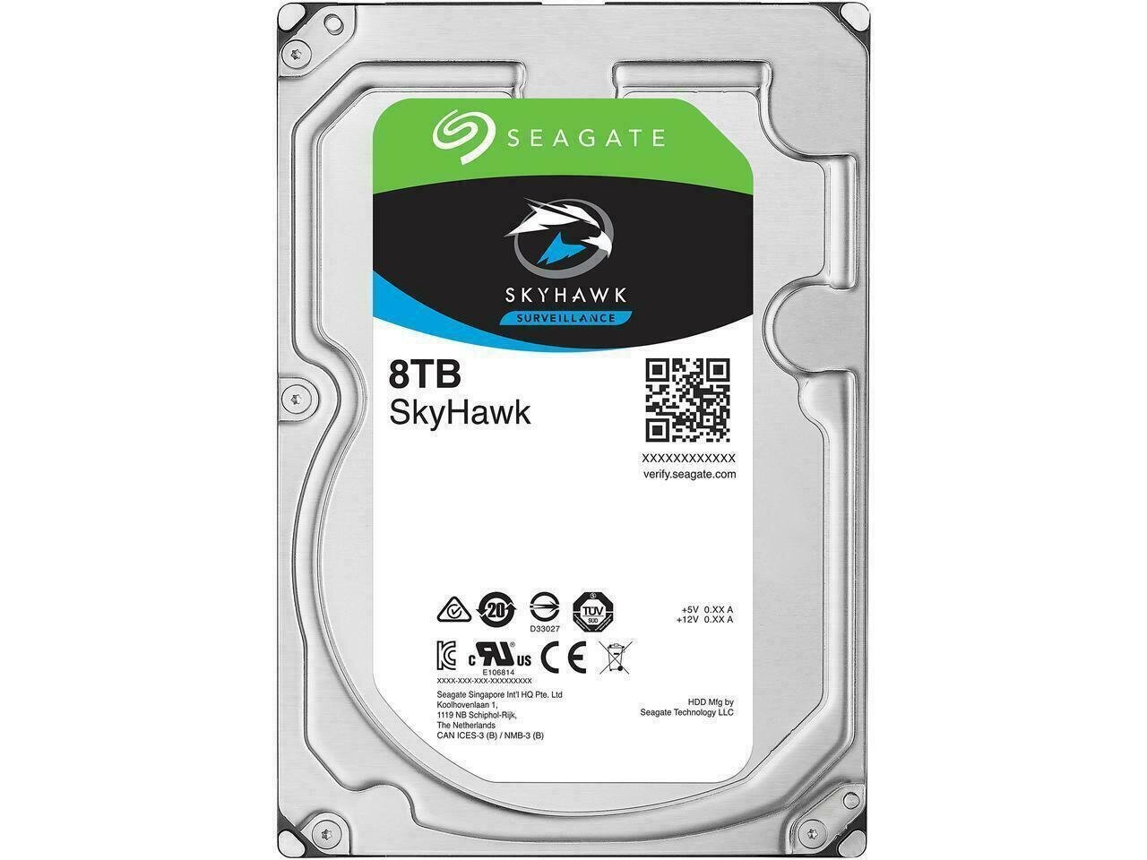 Seagate SkyHawk Surveillance, 8TB (ST8000VE000) цена и информация | Vidiniai kietieji diskai (HDD, SSD, Hybrid) | pigu.lt