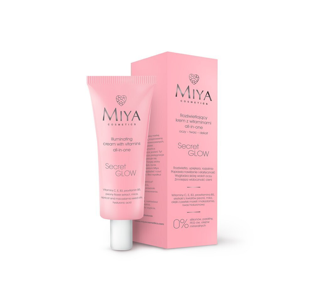 Šviesinantis veido kremas Miya Secret Glow 30 ml kaina ir informacija | Veido kremai | pigu.lt