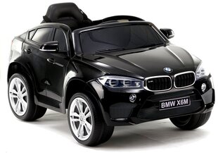 Elektromobilis vaikams BMW X6, juodas, lakuotas kėbulas kaina ir informacija | Elektromobiliai vaikams | pigu.lt