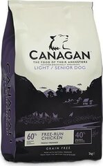 Canagan Light/Senior Free Run Chicken su vištiena, 12 kg kaina ir informacija | Sausas maistas šunims | pigu.lt