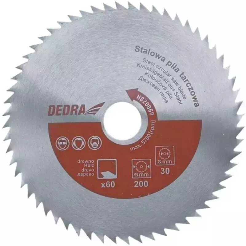 Diskinis pjūklas medžiui Dedra 60d. 400x30mm, 1 vnt. kaina ir informacija | Mechaniniai įrankiai | pigu.lt