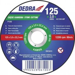 Pjovimo diskas akmeniui išgaubtas 230x3,2x22,2' цена и информация | Шлифовальные машины | pigu.lt