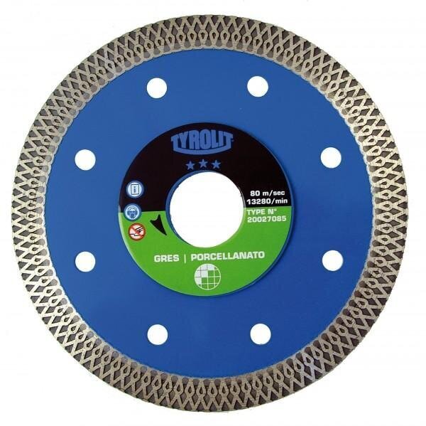 Deimantinis pjovimo diskas keramikai Tyrolit Premium*** (125x1,2x22,2) kaina ir informacija | Mechaniniai įrankiai | pigu.lt